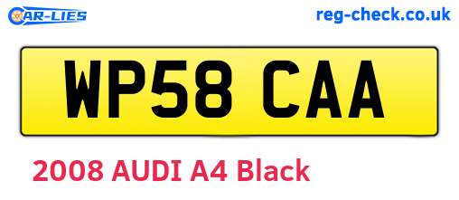 WP58CAA are the vehicle registration plates.