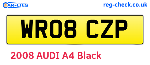 WR08CZP are the vehicle registration plates.