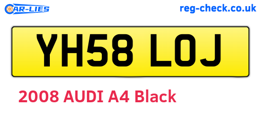 YH58LOJ are the vehicle registration plates.