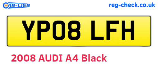 YP08LFH are the vehicle registration plates.