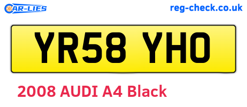 YR58YHO are the vehicle registration plates.