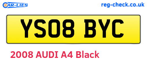 YS08BYC are the vehicle registration plates.