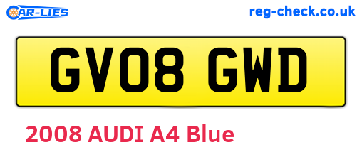 GV08GWD are the vehicle registration plates.