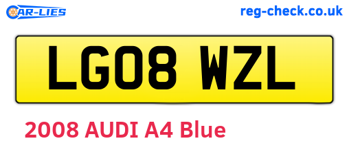 LG08WZL are the vehicle registration plates.