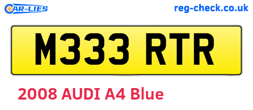 M333RTR are the vehicle registration plates.