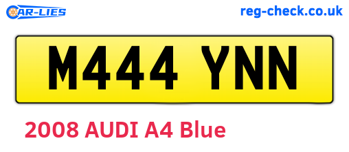 M444YNN are the vehicle registration plates.
