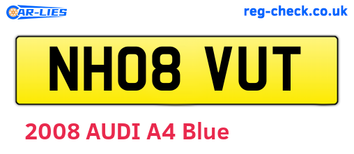 NH08VUT are the vehicle registration plates.