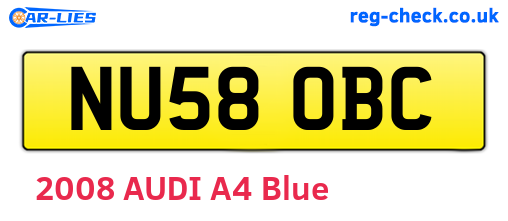 NU58OBC are the vehicle registration plates.