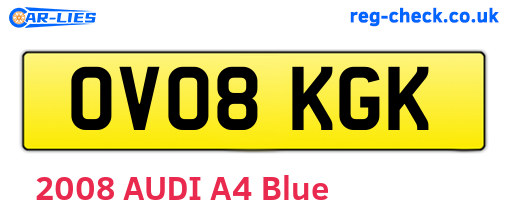 OV08KGK are the vehicle registration plates.