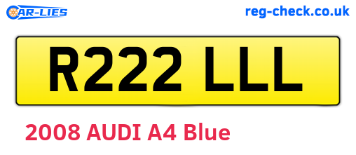 R222LLL are the vehicle registration plates.