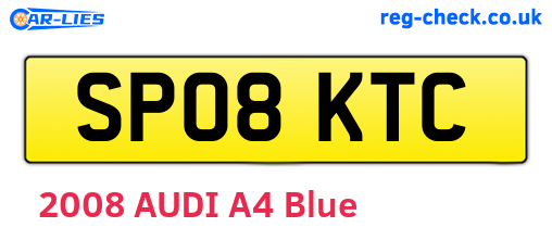SP08KTC are the vehicle registration plates.