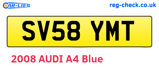 SV58YMT are the vehicle registration plates.