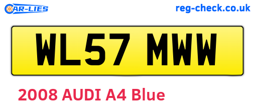 WL57MWW are the vehicle registration plates.