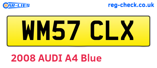 WM57CLX are the vehicle registration plates.
