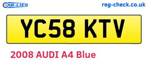 YC58KTV are the vehicle registration plates.
