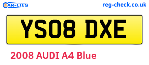 YS08DXE are the vehicle registration plates.