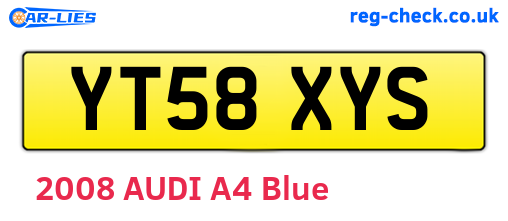YT58XYS are the vehicle registration plates.