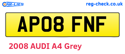 AP08FNF are the vehicle registration plates.