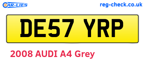 DE57YRP are the vehicle registration plates.
