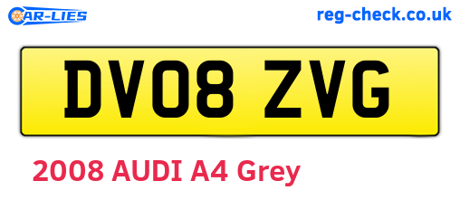 DV08ZVG are the vehicle registration plates.