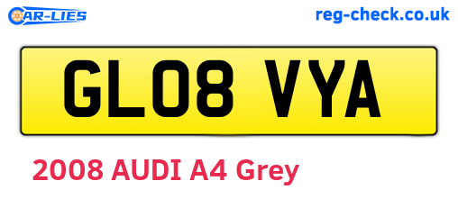 GL08VYA are the vehicle registration plates.