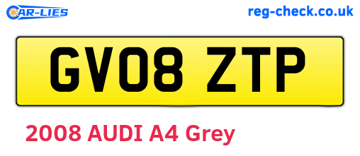 GV08ZTP are the vehicle registration plates.