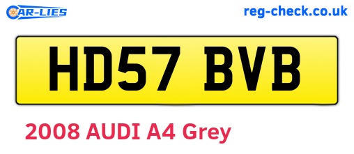 HD57BVB are the vehicle registration plates.
