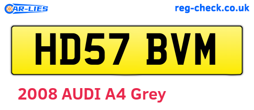 HD57BVM are the vehicle registration plates.