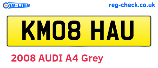 KM08HAU are the vehicle registration plates.