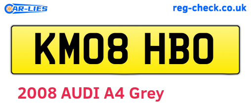 KM08HBO are the vehicle registration plates.