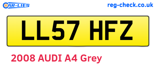 LL57HFZ are the vehicle registration plates.