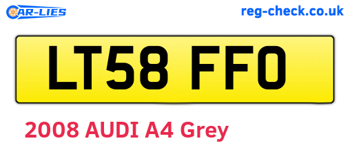 LT58FFO are the vehicle registration plates.