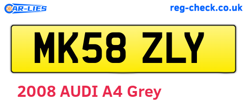 MK58ZLY are the vehicle registration plates.