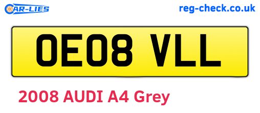 OE08VLL are the vehicle registration plates.