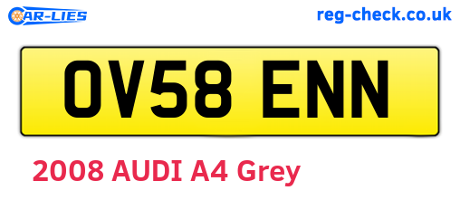 OV58ENN are the vehicle registration plates.