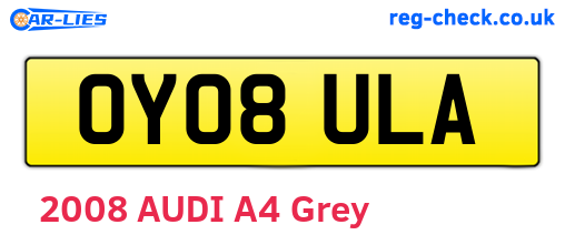 OY08ULA are the vehicle registration plates.