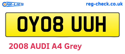 OY08UUH are the vehicle registration plates.