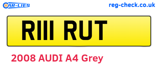 R111RUT are the vehicle registration plates.