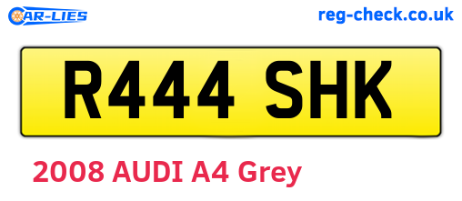 R444SHK are the vehicle registration plates.