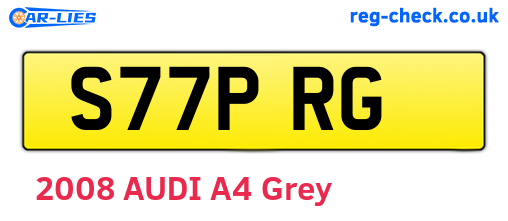 S77PRG are the vehicle registration plates.