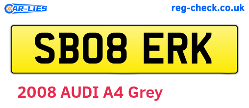 SB08ERK are the vehicle registration plates.