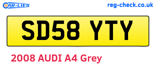 SD58YTY are the vehicle registration plates.