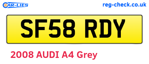 SF58RDY are the vehicle registration plates.