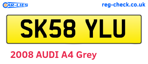 SK58YLU are the vehicle registration plates.