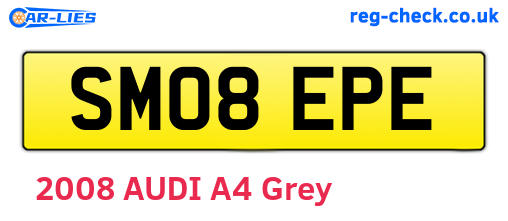 SM08EPE are the vehicle registration plates.