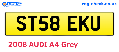 ST58EKU are the vehicle registration plates.