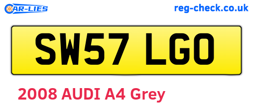 SW57LGO are the vehicle registration plates.