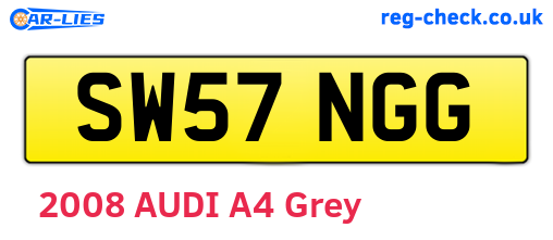 SW57NGG are the vehicle registration plates.