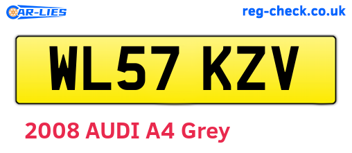 WL57KZV are the vehicle registration plates.