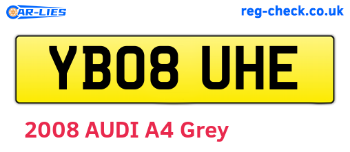 YB08UHE are the vehicle registration plates.